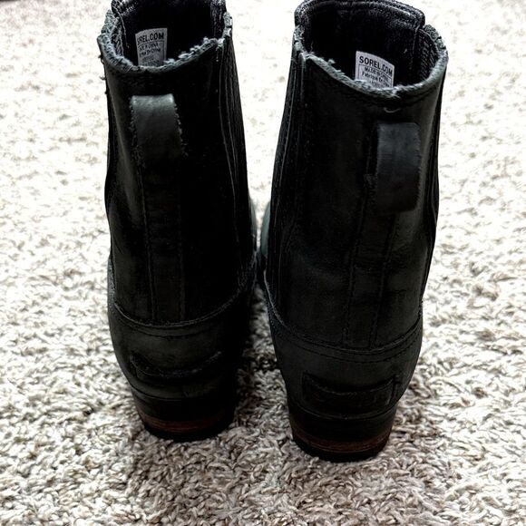 Sorel Black Leather Chelsea Boots - Picture 3 of 6